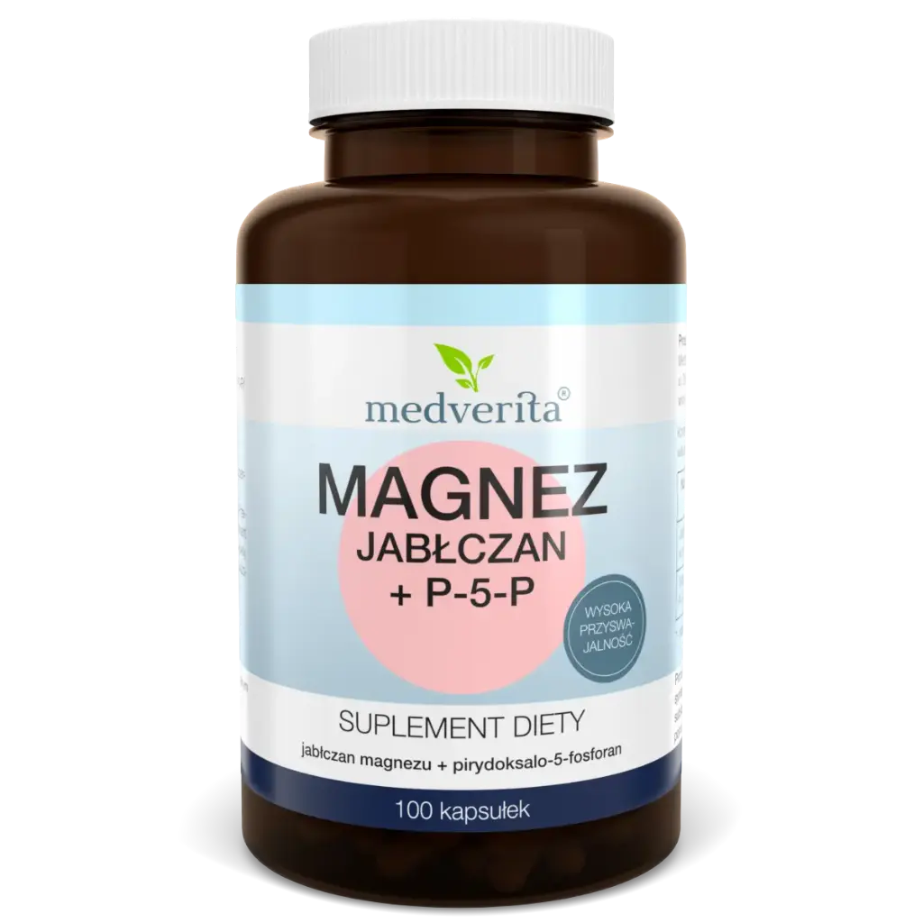 Medverita Magnez Jabłczan + P-5-P x 100 kaps.