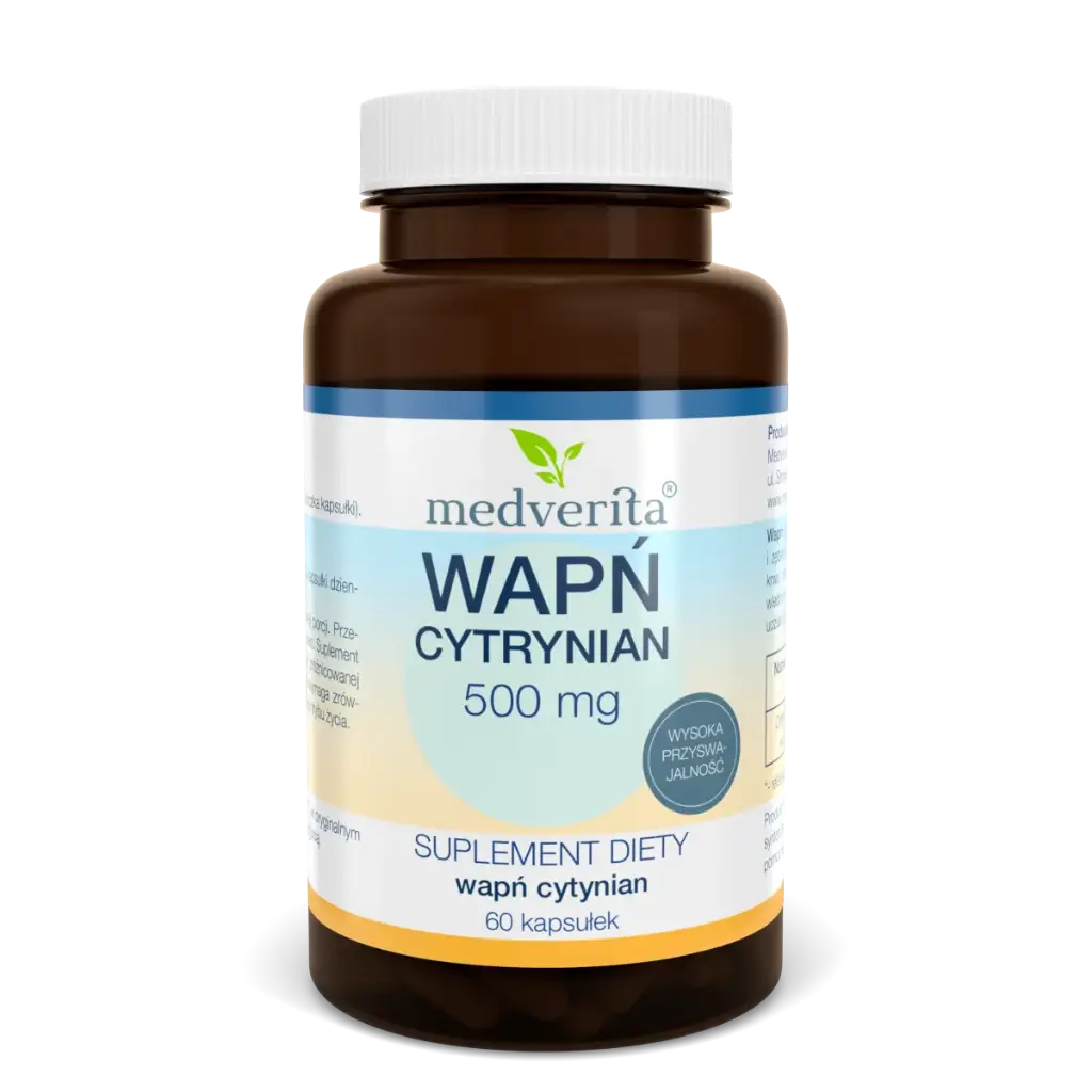 Medverita Wapń Cytrynian 500mg x 60 kaps.
