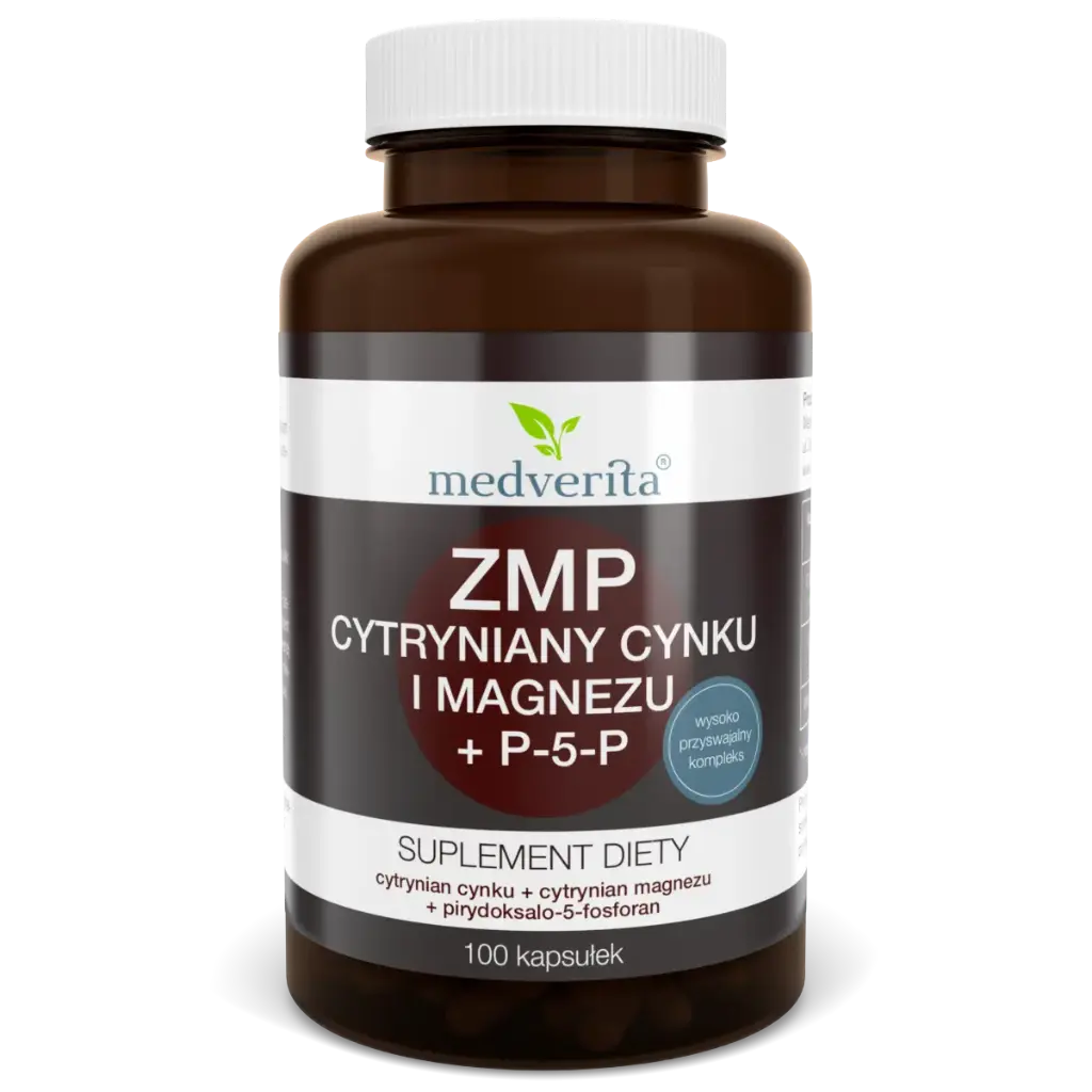 Medverita ZMP Cytryniany Zn i Mg + P-5-P x 100 kaps.