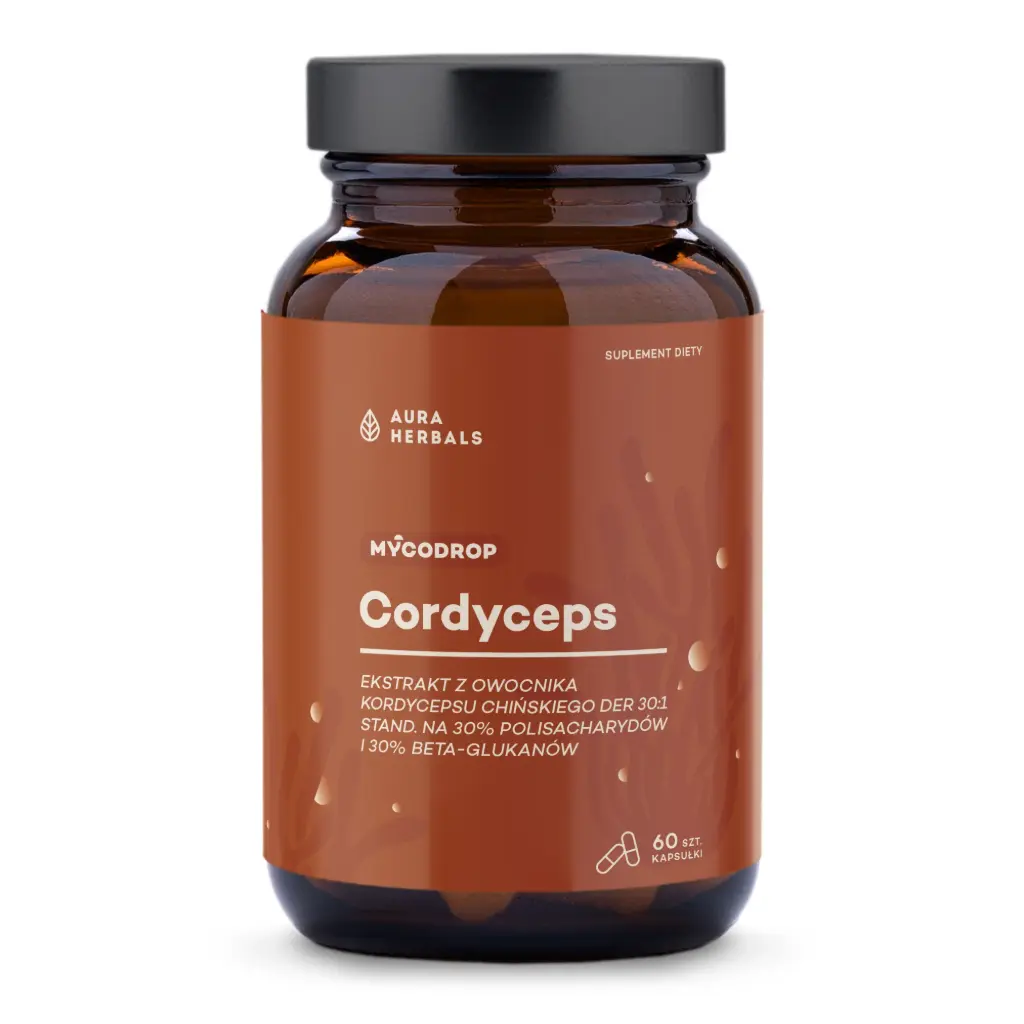 Aura Herbals Mycodrop Cordyceps 30:1 x 60 kaps.