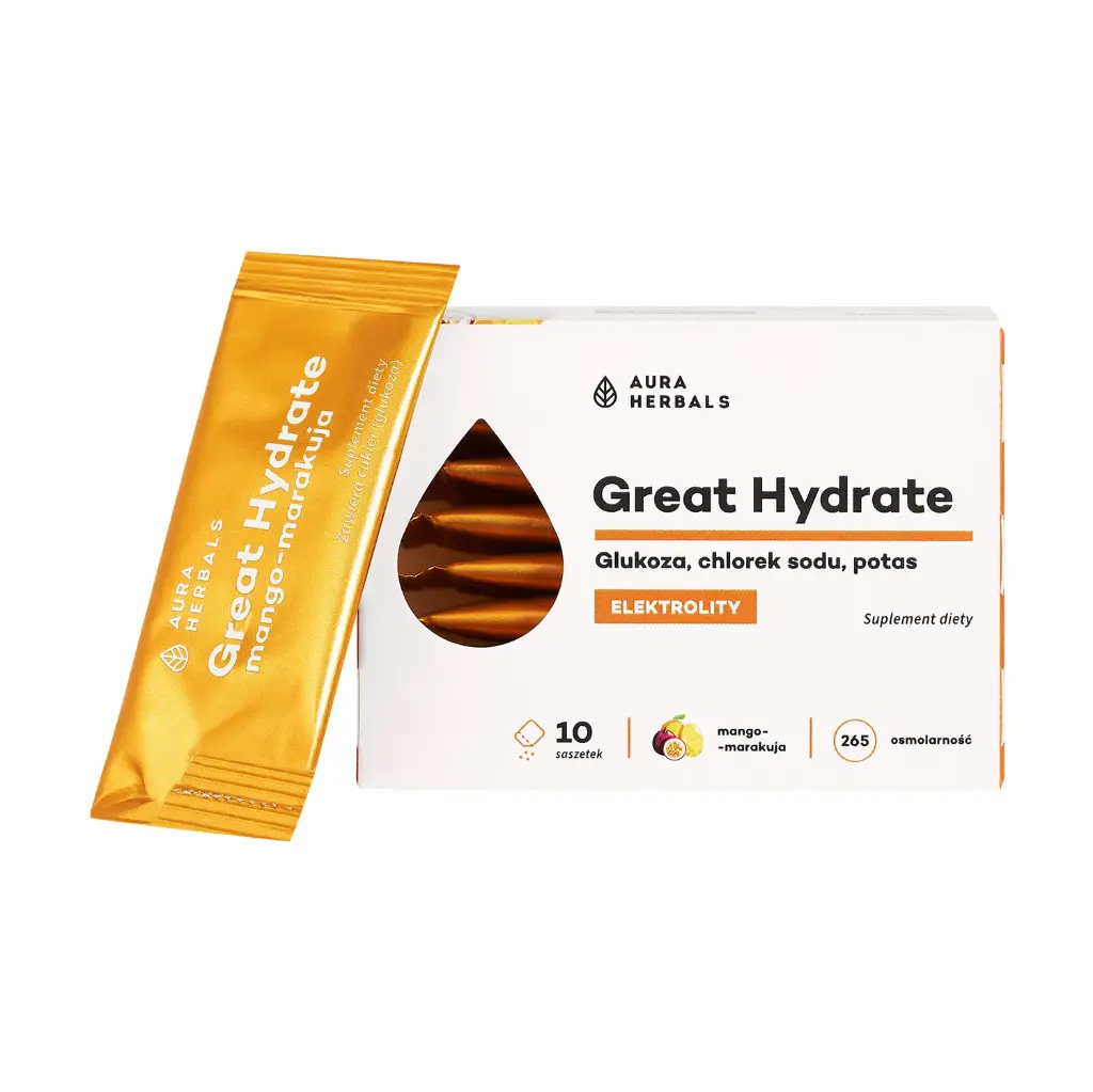 Aura Herbals Great Hydrate Elektrolity Mango-Marakuja x 10 saszetek