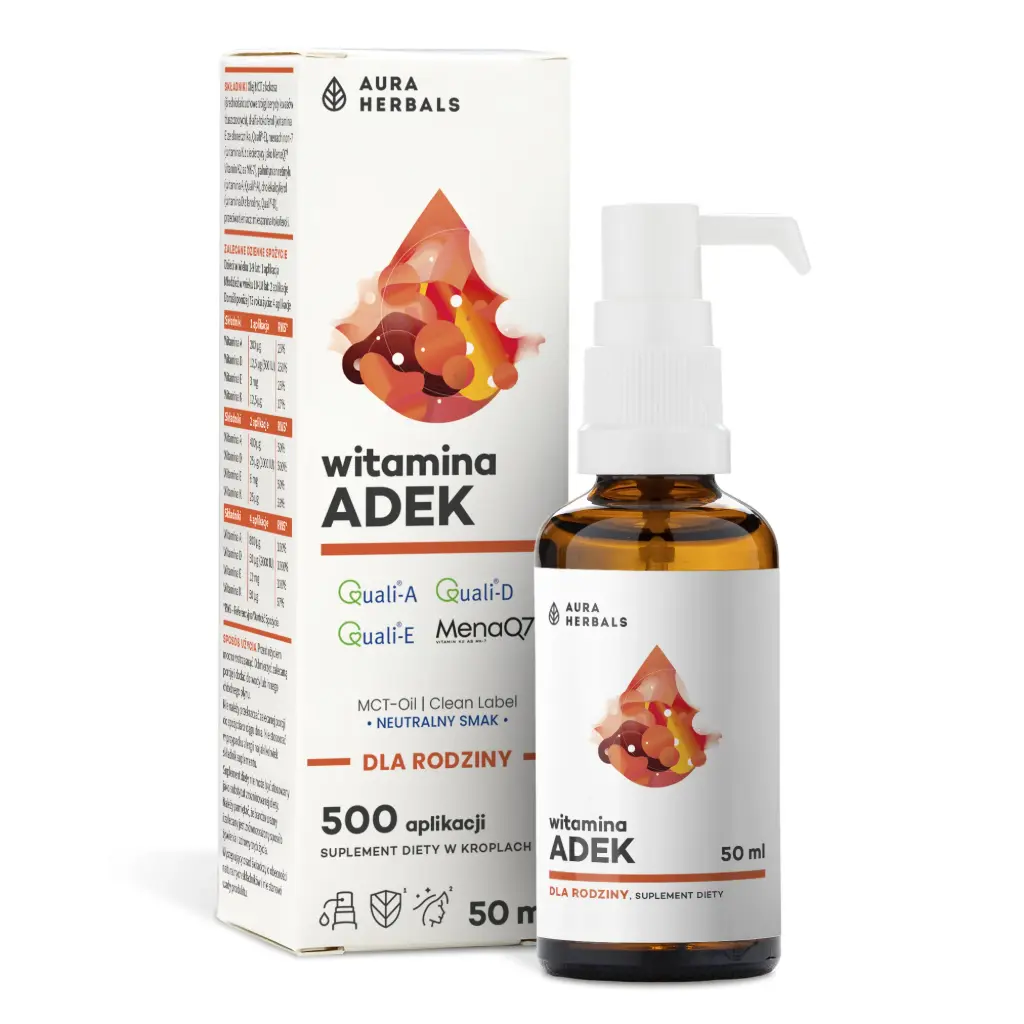 Aura Herbals Witamina ADEK Dla Rodziny MCT (krople) x 50ml
