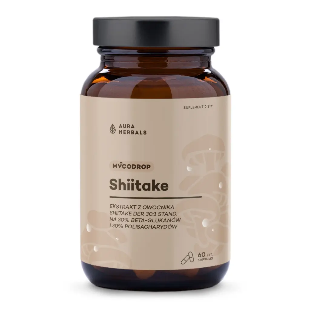 Aura Herbals Mycodrop Shiitake 30:1 x 60 kaps.