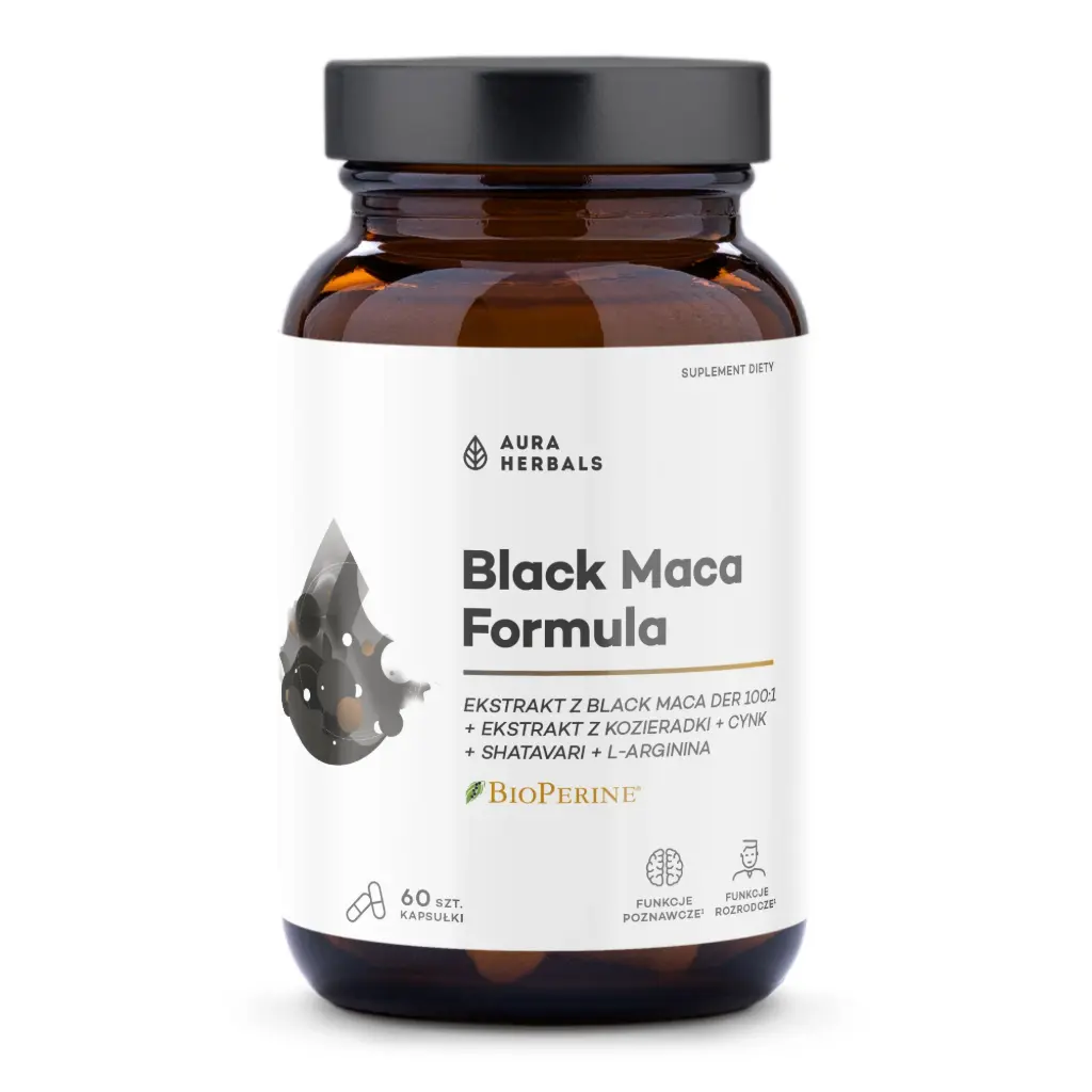 Aura Herbals Black Maca Formula x 60 kaps.