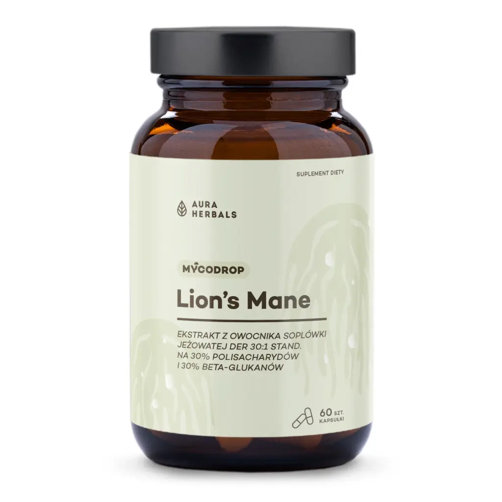 Aura Herbals Mycodrop Lion’s Mane 30:1 x 60 kaps.