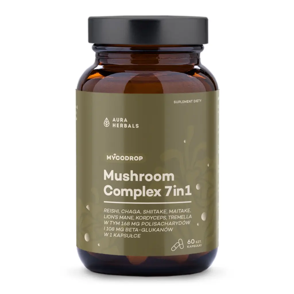 Aura Herbals Mycodrop Mushroom Complex 7in1 x 60 kaps.