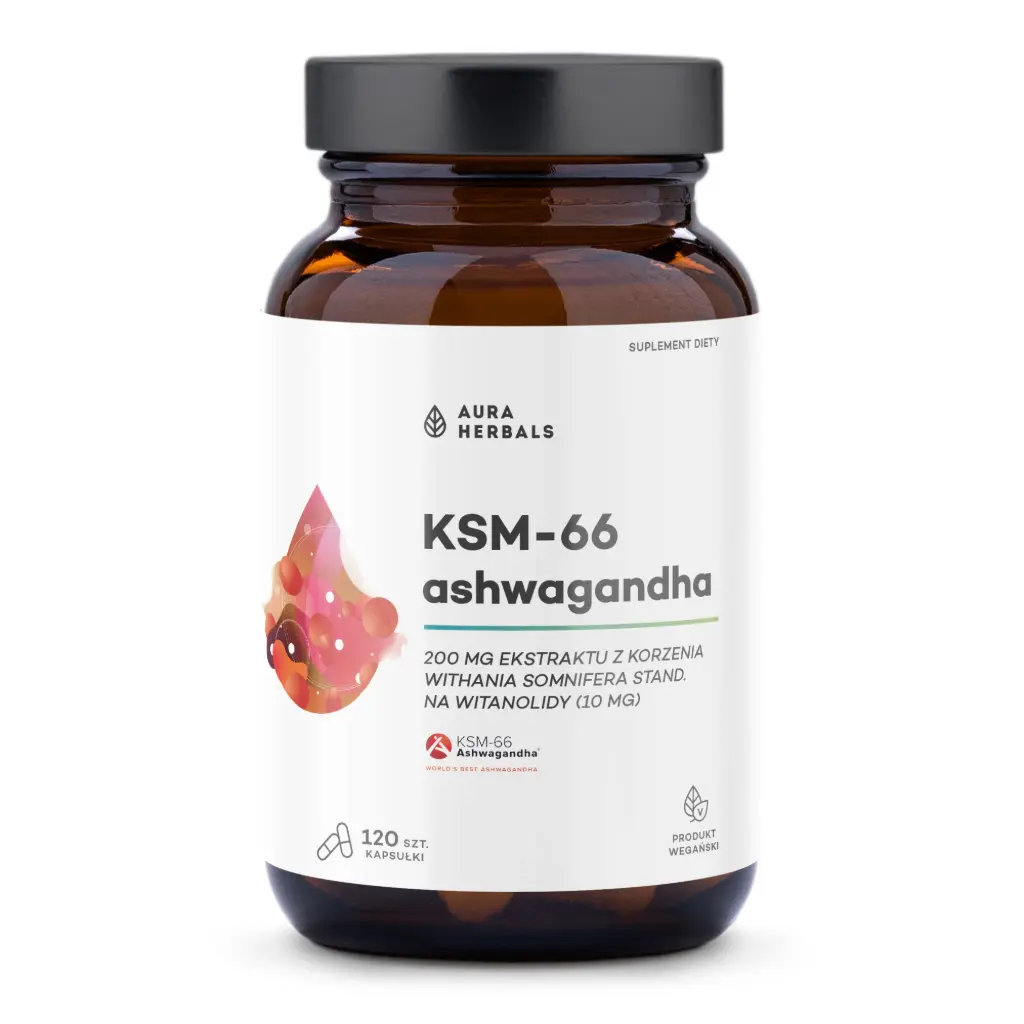 Aura Herbals KSM-66 Ashwagandha x 120 kaps.