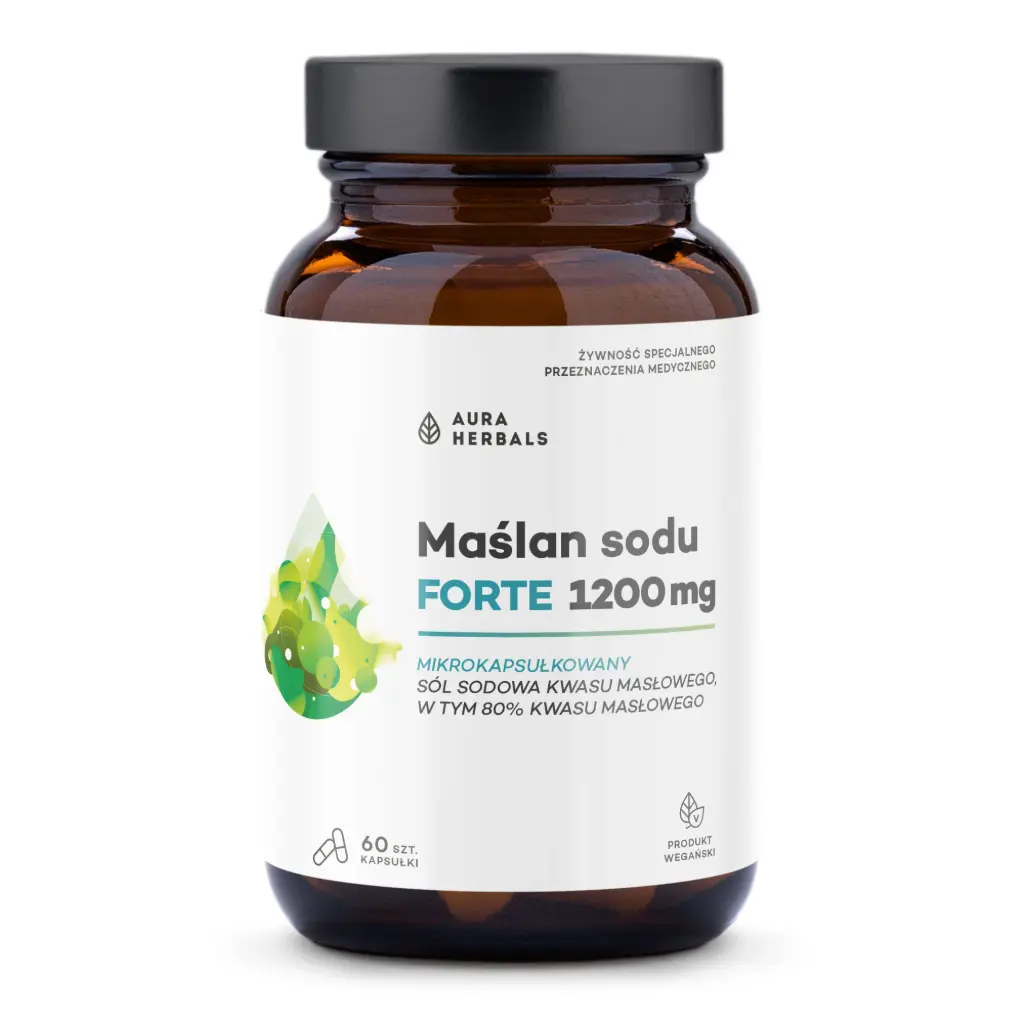 Aura Herbals Maślan Sodu FORTE 1200mg x 60 kaps.