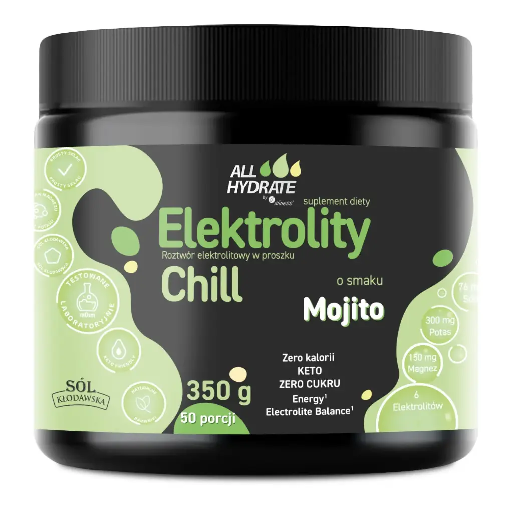 ALLHydrate, Elektrolity CHILL smak Mojito 350g, 50 porcji 