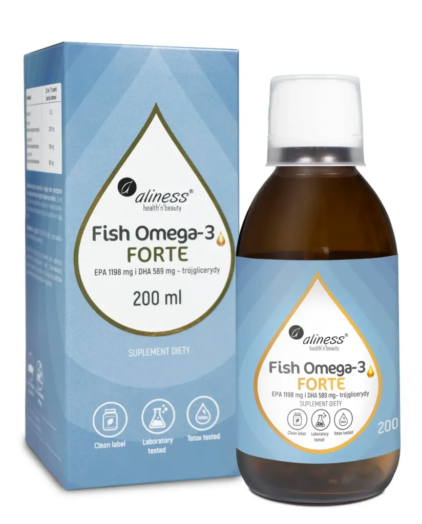 Aliness Fish Omega 3 FORTE 50/25 Trójglicerydy x 200ml