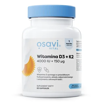 Osavi Witamina D3 4000 IU + K2 150μg x 60 kaps.
