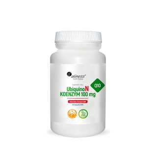[5903242580161] UbiquinoN Naturalny KOENZYM Q10 100mg x 100 Vege caps.