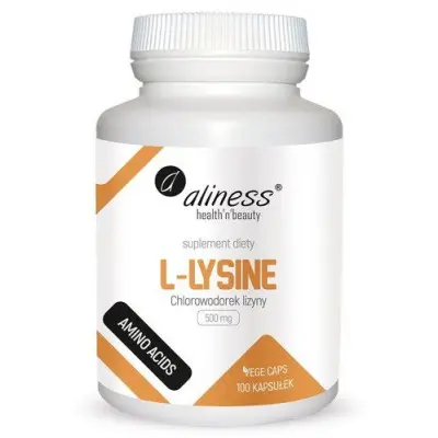 [5903242580802] L-Lysine (Chlorowodorek Lizyny) 500mg x 100 vege kaps.