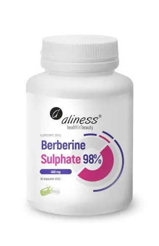 [5902020901396] Aliness Berberine Sulphate 98% 400mg x 60 vege kaps.