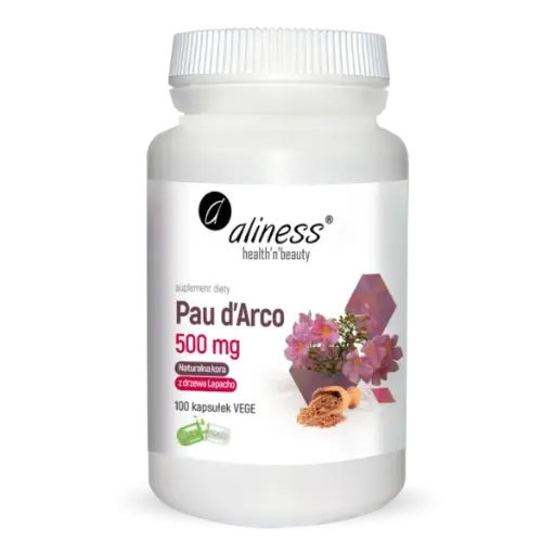 [5903242582158] Pau d’Arco (sproszkowana kora Lapacho) 500mg x 100 vege caps
