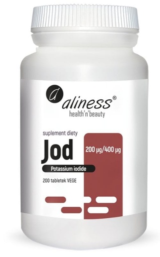 [5903242582707] Jod (Jodek Potasu) 200µg/400µg x 200 vege kaps.
