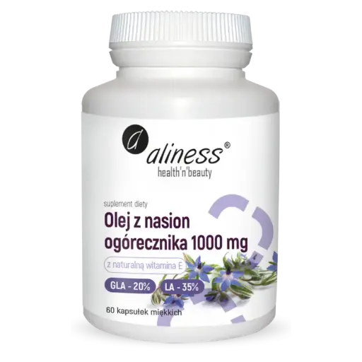 [5903242582585] Olej z Nasion Ogórecznika GLA 20% LA 35% 1000mg x 60 kaps.