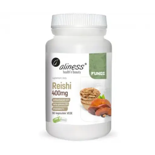 [5903242582592] Reishi ekstrakt owocniki 40/20/1, 400mg x 90 Vege caps.