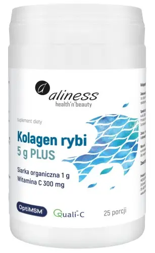 [5903242583971] Kolagen rybi 5 g PLUS siarka OptiMSM, wit C x 25 porcji, proszek