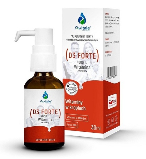 [5903242582974] Witamina D3 FORTE 4000, z lanoliny Olive, 30ml 