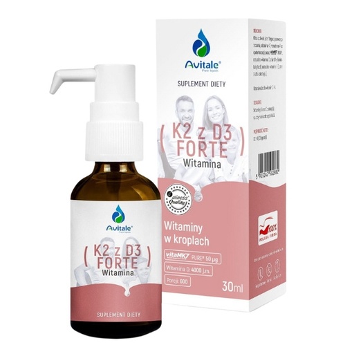 [5903242582882] Witamina K2 + D3 FORTE (Vita MK7) 50uq + D3 4000IU Olive 30 ml 