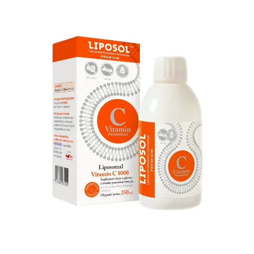 [5903242581021] Liposol Liposomalna Witamina C 250 ml, smak pomarańczowy