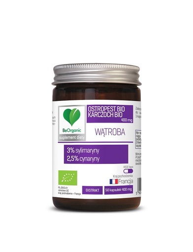[5903242581359] Ostropest BIO 3% + Karczoch BIO 2,5%,  400mg x 50 kaps