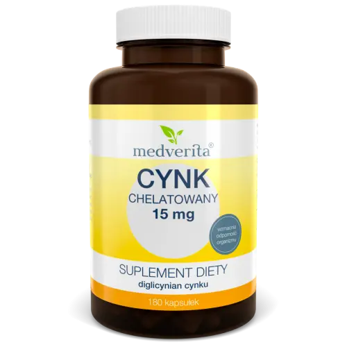 [5905669084895] Medverita Cynk chelatowany 15 mg 180 kapsułek