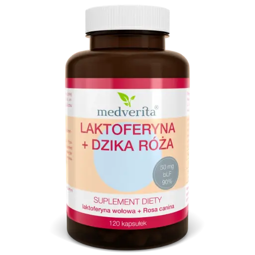 [5905669084147] Medverita Laktoferyna + Dzika Róża x 120 kaps.