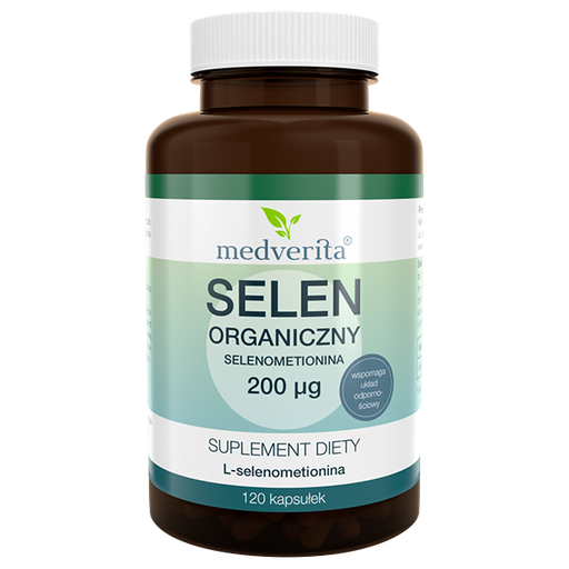[5905669084574] Medverita Selen Organiczny L-Selenometionina 200µg x 120 kaps.