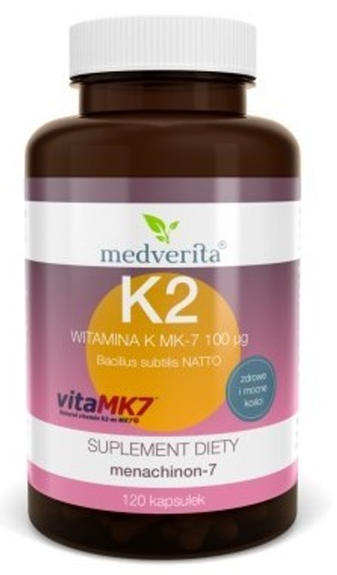 [5905669084109] Medverita Witamina K2 MK-7 100 ug 120 kapsułek