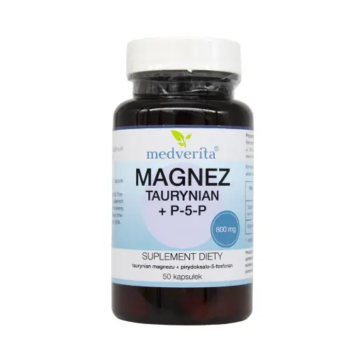 [5903686581069] Medverita Magnez Taurynian + P5P 100 kapsułek