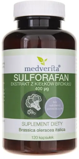 [5900718340687] Medverita Sulforafan 400 ug 120 kapsułek