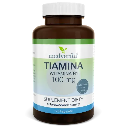 [5905669084987] Medverita Tiamina Witamina B1 100mg x 120 kaps.