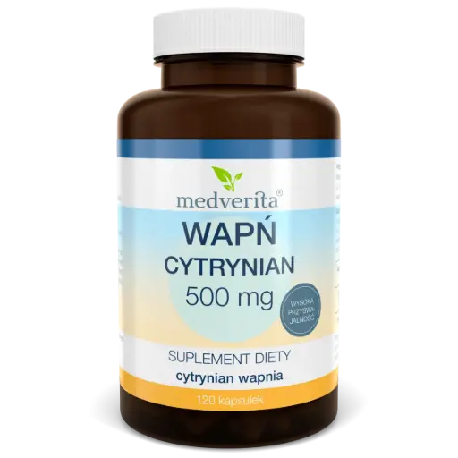 [5900718340854] Medverita Wapń Cytrynian 500mg x 120 kaps.