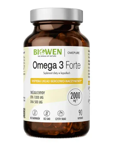 [5904806120427] Biowen Omega 3 Forte DHA 500mg EPA 1000mg x 90 kaps.