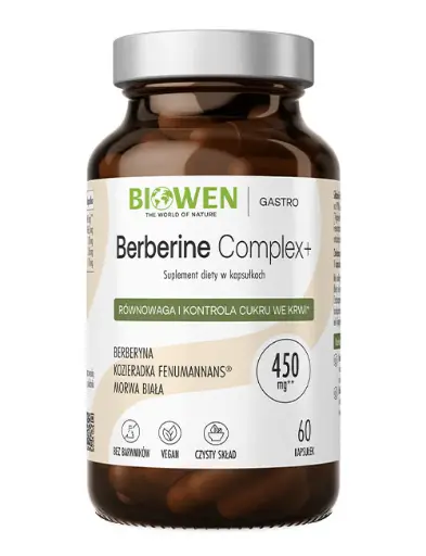 [5904806120557] Biowen Berberine Complex+ 450mg x 60 kaps.