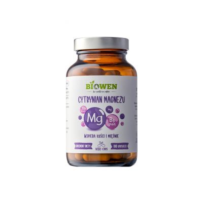 [5904806120397] Cytrynian Magnezu 825 mg z witaminą B6 (100 kaps)