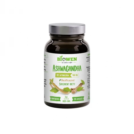 [5904806120199] Ashwagandha 400 mg 10% Witanolidów + Bioperine (120 Kaps)