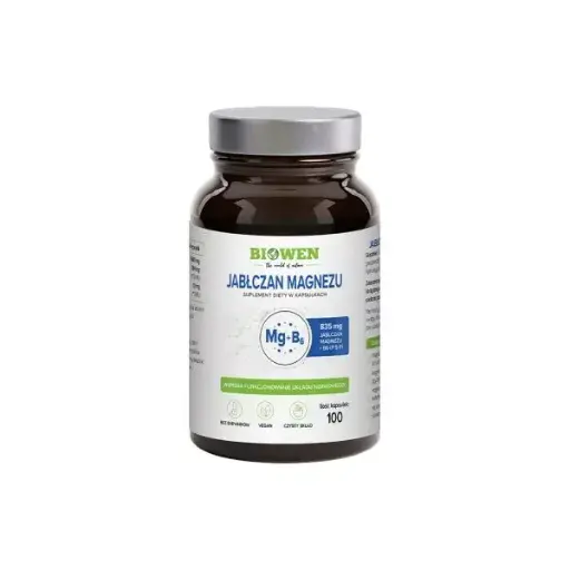 [5904806120762] Biowen Jabłczan Magnezu 835mg x 100 kaps.