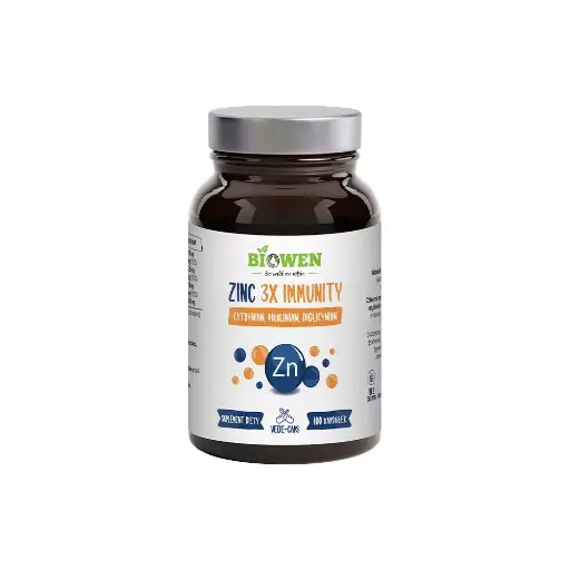 [5904806120618] Biowen Zinc 3x Immunity (Cynk) x 100 kaps.