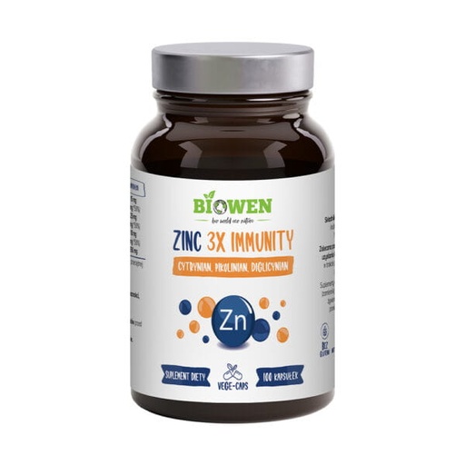 [5904806120618] Cynk - ZINC 3X IMMUNITY - 100 kapsułek