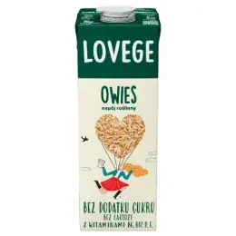 [5900617041104] Napój Lovege Owsiany B/Cukru 1l