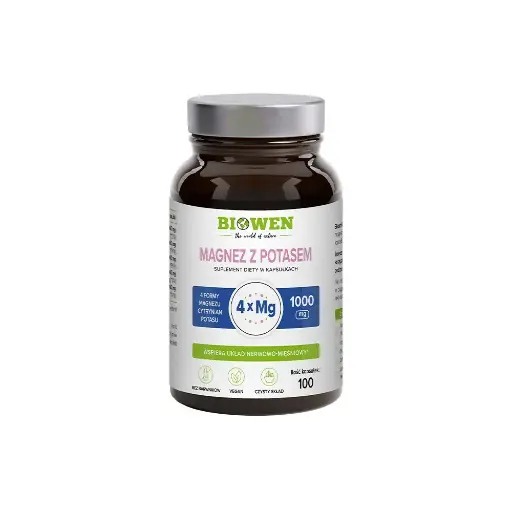 [5904806120984] Magnez 4X z Potasem 1000mg x 100 kaps.