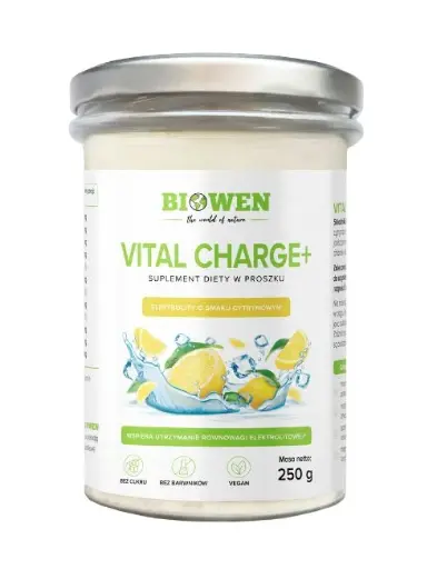 [5904806120663] Biowen Elektrolity Vital Charge+ Cytryna x 250g