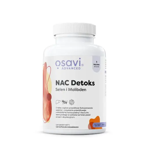 [5904139925553] Osavi NAC Detoks Selen i Molibden x 120 kaps.