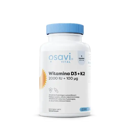 [5904139920176] Osavi Witamina D3 2000 IU + K2 100μg x 120 kaps.
