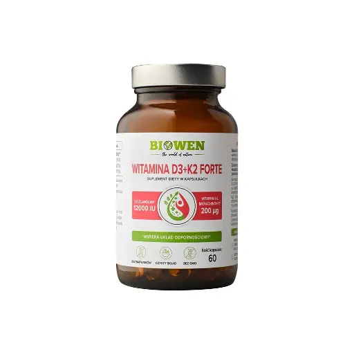 [5902906189061] Biowen Witamina D3+K2MK7 Forte 12000 IU x 60 kaps.