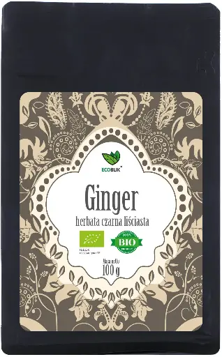[5903242584459] BeOrganic Herbata Czarna Ginger 100g EKO