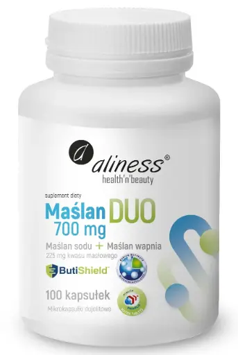 [5903242584930] Maślan DUO 700mg (Wapnia + Sodu) 225mg Kwasu Masłowego x 100 kaps.
